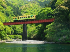 【旅々やまぐち割 企画】四季折々の自然美を楽しめる 絶景の『錦川鉄道』乗車 イメージ