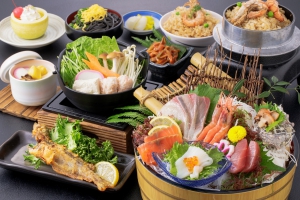 桶盛り刺身御膳（砂丘会館）